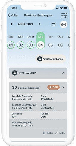 Aplicativo Vapo - Tela principal